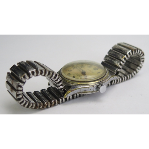 413 - A WWII TIMOR 'One of the Dirty Dozen' Wristwatch, 31mm case back marked A.T.P. 136765. Needs attenti... 