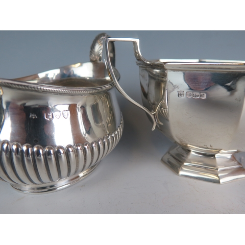 525 - A George V silver twin-handled sugar basin, maker Thomas Bradbury & Sons Ltd, Sheffield 1925, of oct... 