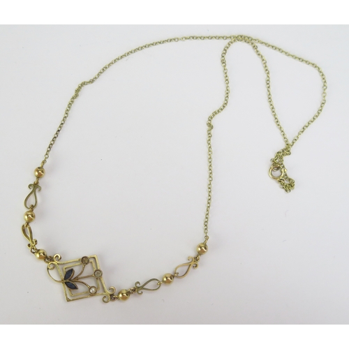 62 - An Antique 9ct Gold Necklace, 3.13g. A/F