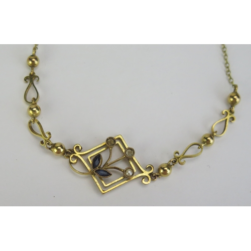 62 - An Antique 9ct Gold Necklace, 3.13g. A/F