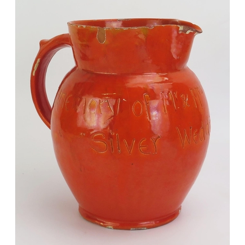 1083 - William Baron, Barnstaple, commemorative jug, inscribed 