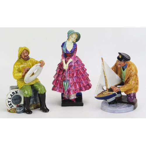 1088 - A Royal Doulton figure HN1340 'Pricilla', together with two other Doulton figures HN 2417 'The Boatm... 