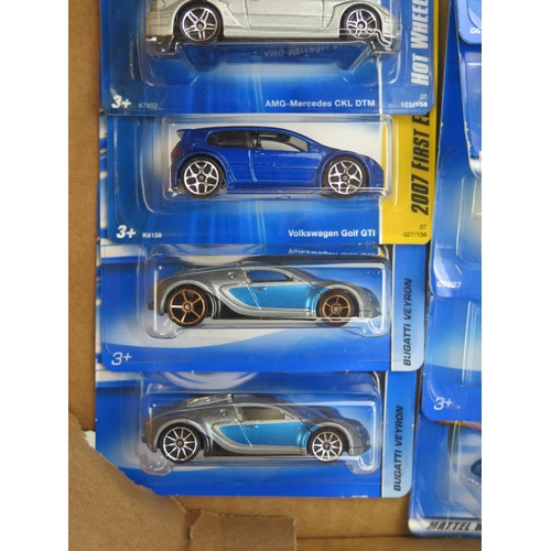 1201 - 31 Hot Wheels European Cars including Bugatti Veyrons, Porsche, Ford, Lancia Stratos, Aston Martin, ... 