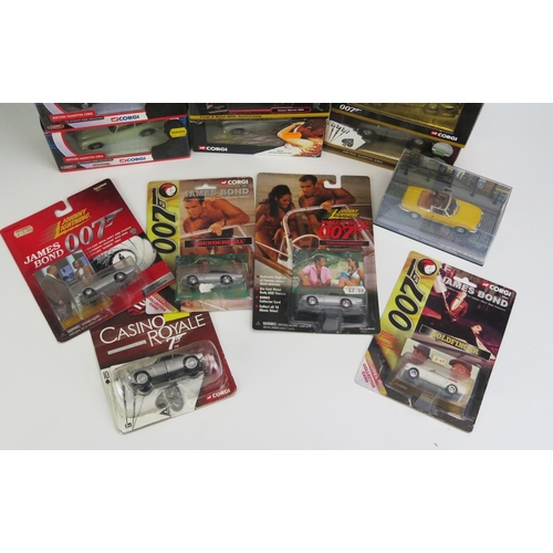 1211 - Collection of  007 James Bond Aston Martins including Corgi, Corgi Thunderbirds Fab 1 and Corgi Gree... 