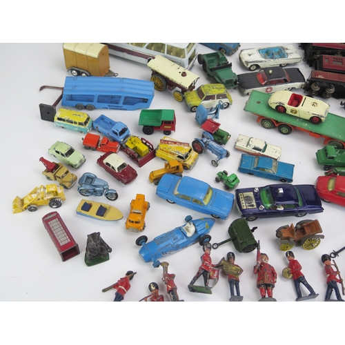 1245 - Collection of Vintage Playworn Diecast and Trains including Dinky, Hornby, Corgi, Matchbox, Triang e... 