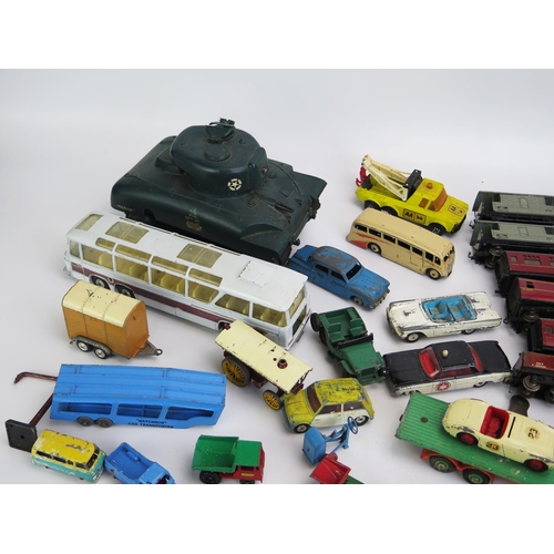 1245 - Collection of Vintage Playworn Diecast and Trains including Dinky, Hornby, Corgi, Matchbox, Triang e... 