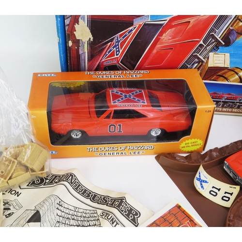 1257 - The Dukes of Hazzard Group including Ertl 7967 General Lee 1:25, Hasbro Two Speed Stuntbuster Action... 