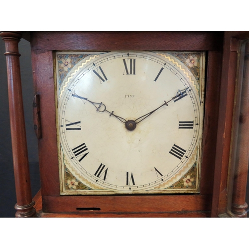 1352 - Pinn, Exmouth, a late 18th century mahogany longcase clock, with square hood, with plain waist panel... 