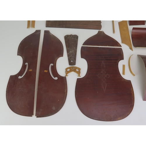 1409 - Dietrich M. Kessler, Zurich, London, a 20th century Baroque style treble viol,  with carved figure h... 