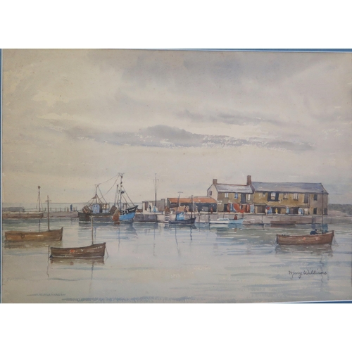 1541 - Mary Williams (1911 - 2002) The Cobb, Lyme Regis, watercolour, signed lower right, image size 52 x 3... 