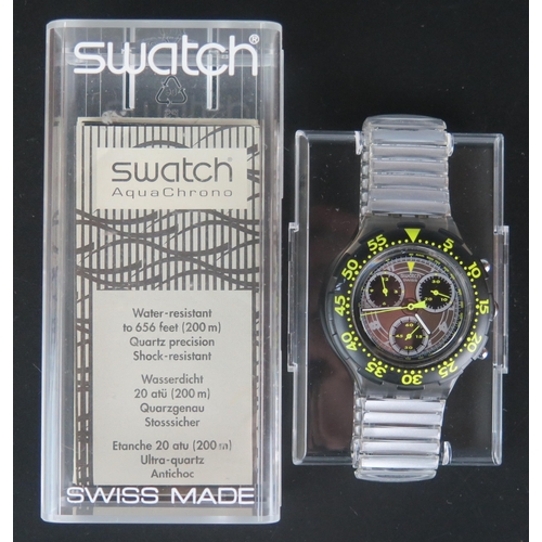 432 - A SWATCH Aqua Chrono Wristwatch _ SMB100? Running