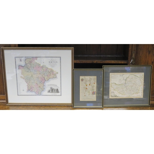 1560A - Three assorted maps including Devonshire, Somerset anfd the Bridgewater Road (3)