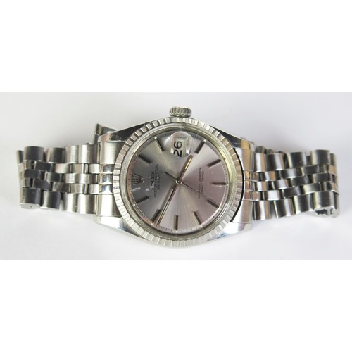 426 - A Gent's ROLEX Datejust Steel Cased Wristwatch, ref: 1603, 36mm case, no. 3612995, back no. 1603, ca... 