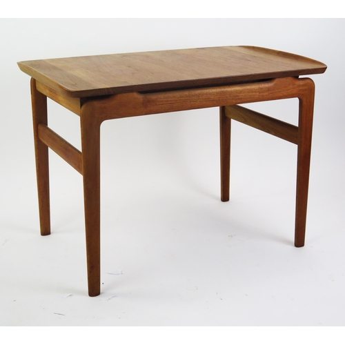 1007 - A Peter Hvidt & Orla Molgaard-Nielsen Danish Teak Side Table with single frieze drawer, model 4867 d... 