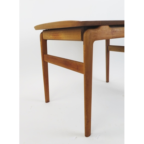 1007 - A Peter Hvidt & Orla Molgaard-Nielsen Danish Teak Side Table with single frieze drawer, model 4867 d... 