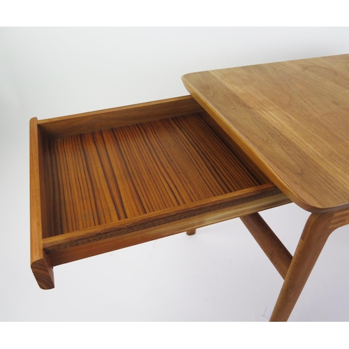 1007 - A Peter Hvidt & Orla Molgaard-Nielsen Danish Teak Side Table with single frieze drawer, model 4867 d... 