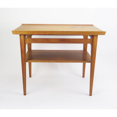 1010 - Finn Juhl for France & Son Danish Teak Coffee Table with magazine rack below and on sculpted legs, f... 