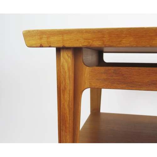 1010 - Finn Juhl for France & Son Danish Teak Coffee Table with magazine rack below and on sculpted legs, f... 