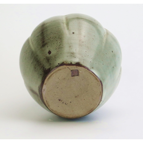 1014 - DAVID LEACH (1911-2005) for Lowerdown Pottery Vase in a stone grey glaze, the widest part decorated ... 