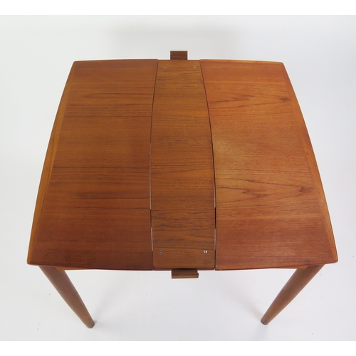 1016 - Am Ansager Möbler Danish Control Metamorphic Teak Extending Dining / Card Table with baize lined rev... 