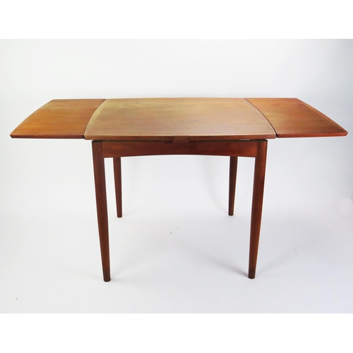 1016 - Am Ansager Möbler Danish Control Metamorphic Teak Extending Dining / Card Table with baize lined rev... 