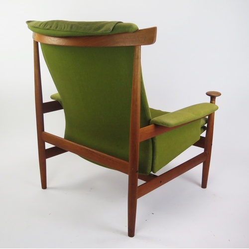 1027 - A Finn Juhl 152 'Bwana' Danish Teak Lounge Chair with Matching Foot Stool designed for French & Sons... 