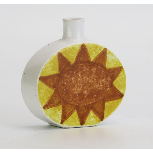 1038 - Rare and Early Troika Perfume Bottle of Ovoid Form decorated with orange star with yellow background... 