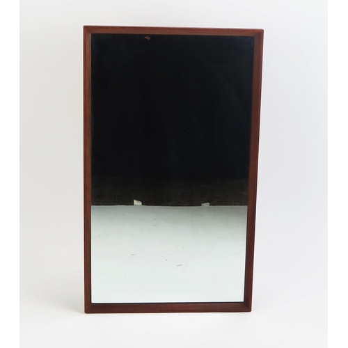 1046 - A Rowley Teak Framed Wall Mirror, 63x38cm