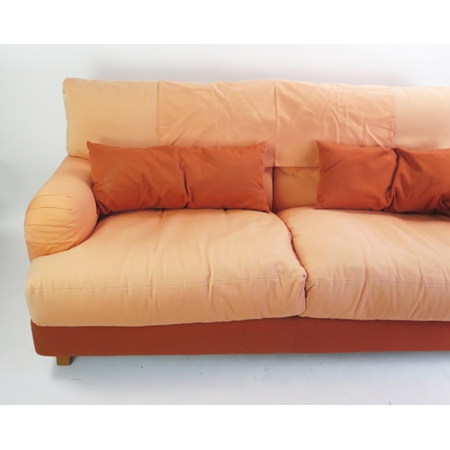 1059 - A 1990's Ligne Roset Jean Charles de Castelbajac Four Piece Suite including an upholstered footstool... 