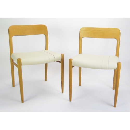 1065 - A Pair of J. L. Möller Höjbjerg Model No. 75 , designed 1954, dating from the 2000's these are still... 