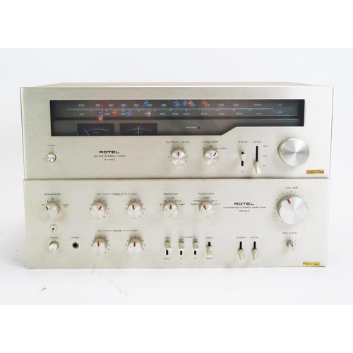 1084 - A Rotel integrated tuner Model No RT624, together with a Rotel amplifier Model No RA612