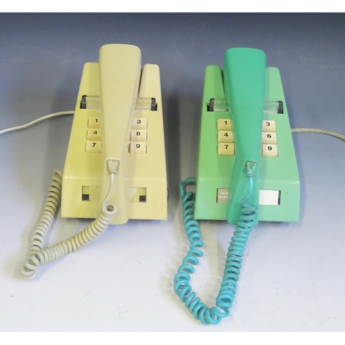 1090 - A British Telecom model 1/766 push-button trim phone in yellow ochre, with plug in lead, circa 1976/... 