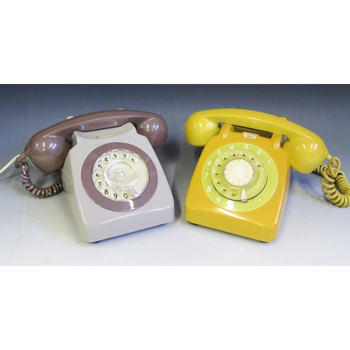 1092 - An ATE No 6 Telephone handset with two-tone yellow case and hand piece, together with a GPO 746 Gen ... 