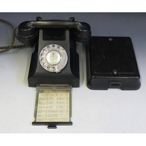 1093 - A GPO Model 332L telephone handset, in black Bakelite with sliding drawer to the base, circa 1950's ... 