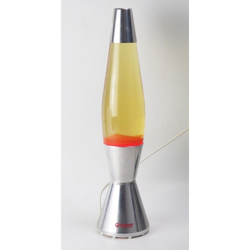 1101 - A Mathmos Astro Baby lava lamp, of ovoid form on a waisted  brushed chrome base, 43cm high. (working... 