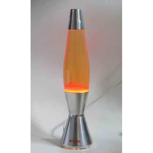 1101 - A Mathmos Astro Baby lava lamp, of ovoid form on a waisted  brushed chrome base, 43cm high. (working... 