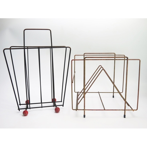 1114 - Two 1960/70's magazine racks.