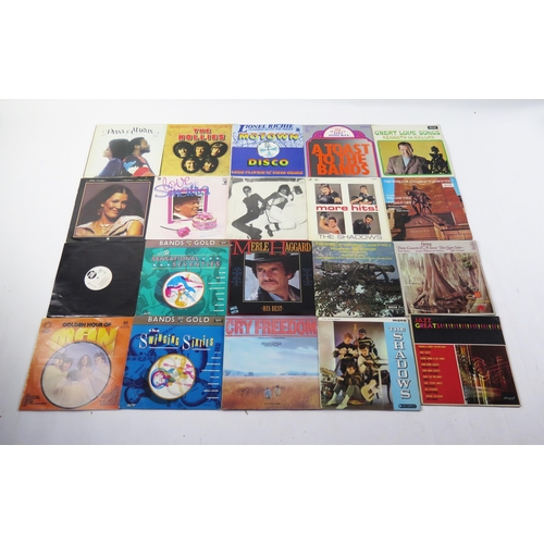 1126 - A collection of 33rpm records, various artists including the Shadows, The Hollies, Moody Blues, Joan... 