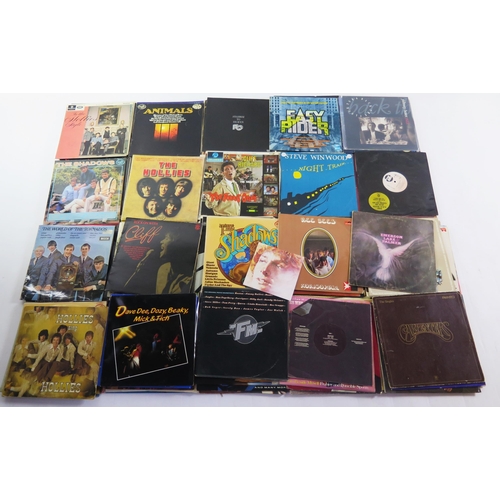 1126 - A collection of 33rpm records, various artists including the Shadows, The Hollies, Moody Blues, Joan... 