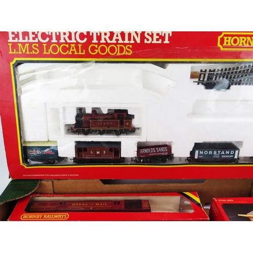 1366 - Hornby OO Gauge Collection including R784 Local Goods partial set, LMS Coaches, various rolling stoc... 