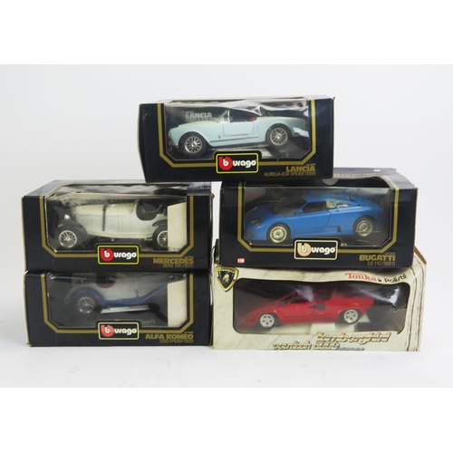 1392 - Burago and Tonka Polistil 1:18 Scale Collection including Alfa Romeo 2300 spider, Mercedes SSk, Buga... 