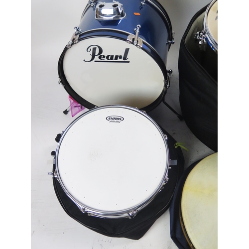 1398 - Collection of Drums and Accessories including Cymbal Stand, Paiste cymbal, 18