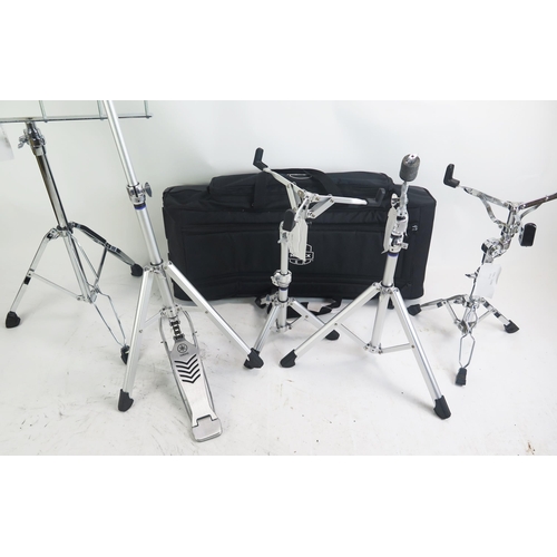 1399 - Drum Kit stands Including Yamaha Crosstown Lightweight Hi-Hat, Snare and Cymbal stands, Pearl snare ... 