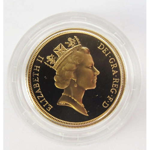 1411 - A Royal Mint 1997 Gold Proof Sovereign. Boxed with COA No.  3724