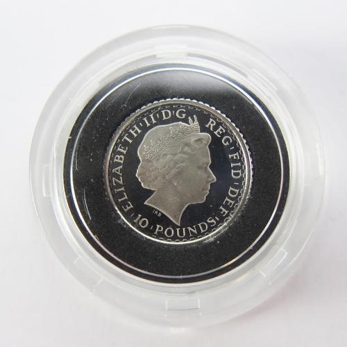 1412 - A Royal Mint 2007 Britannia £10 Platinum Proof Coin, 3.139g 99.95%. Boxed with COA no 0525.