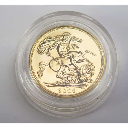 1419 - A Royal Mint 2006 Gold Historic Sovereign. Collection Pistrucci's Masterpiece. Boxed with COA No. 69... 