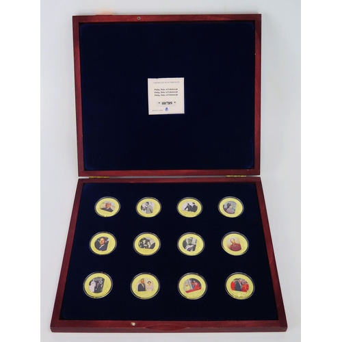 1450 - A Winsor Mint Commemoration of HRH Prince Philip, Duke of Edinburgh Medallion Set. Boxed with COA