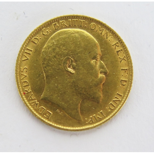 1458 - An Edward VII 1909 Gold Half Sovereign