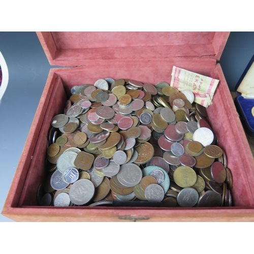 1465 - Two Boxes of Miscellaneous Coins, c. 4800g gross