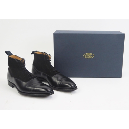 1485 - Crockett & Jones Special Order Charlton Black Calf Leather Sole Shoes, Size 7 E, boxed with shoe bag... 